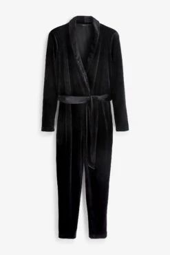 Next Jumpsuit Langärmeliger Overall Aus Samt (1-tlg)