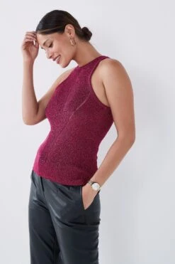 Next Stricktop Strick-Trägertop Mit Ringerrücken (1-tlg)