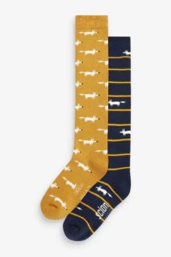 Mr. Fox, Ocker - Scion At Next Kniehohe Gummistiefel-Socken, 2er-Pack