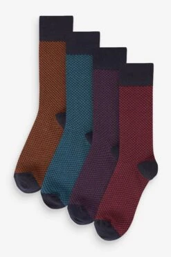 Next Kurzsocken Strukturierte Socken, 4er-Pack (4-Paar)