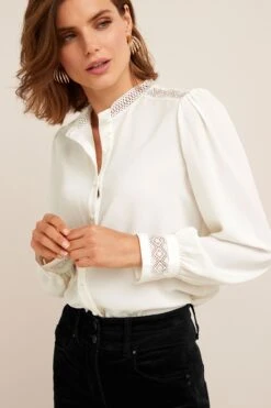 Next Langarmbluse »Bluse Mit Spitzeneinsatz« (1-tlg)