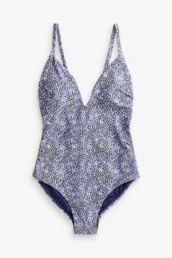 Blau - Savannah Miller X Next Bauchformender Badeanzug Mit Tiefem Ausschnitt -Next Geschäft 263254s4