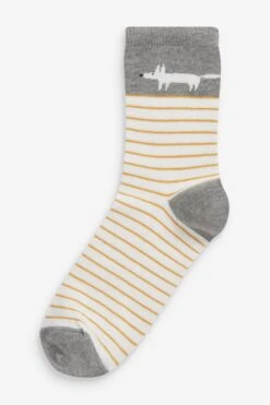 Ockergelb/Scion At Next Fox - Gemusterte Socken, 4er-Pack -Next Geschäft 294143s5
