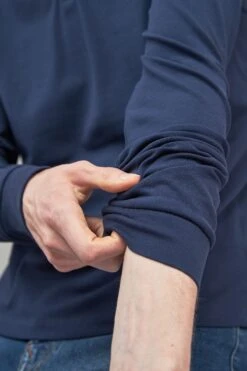 Marineblau - Next Langärmeliges Pikee-Poloshirt -Next Geschäft 325669s4