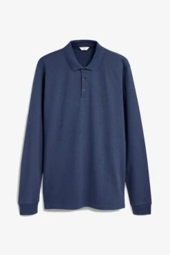 Marineblau - Next Langärmeliges Pikee-Poloshirt -Next Geschäft 325669s5