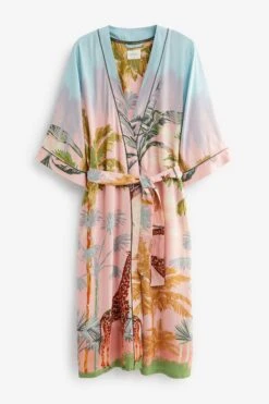 Next Damenbademantel Leichter Morgenmantel Aus Webmaterial, Viskose