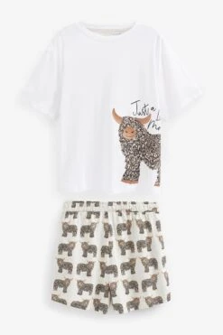 Next Pyjama Hamish The Highland Cow Kurzes Pyjama-Set (2 Tlg)