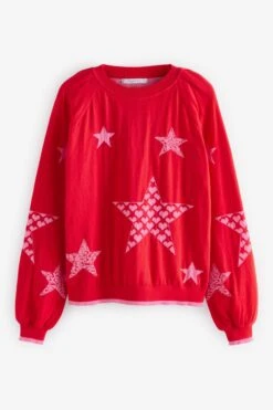 Next Rundhalspullover »Rundhalspullover Mit Aufgedrucktem Herz/Stern« (1-tlg)