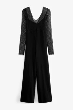 Next Jumpsuit Langärmeliger Spitzen-Jumpsuit (1-tlg)