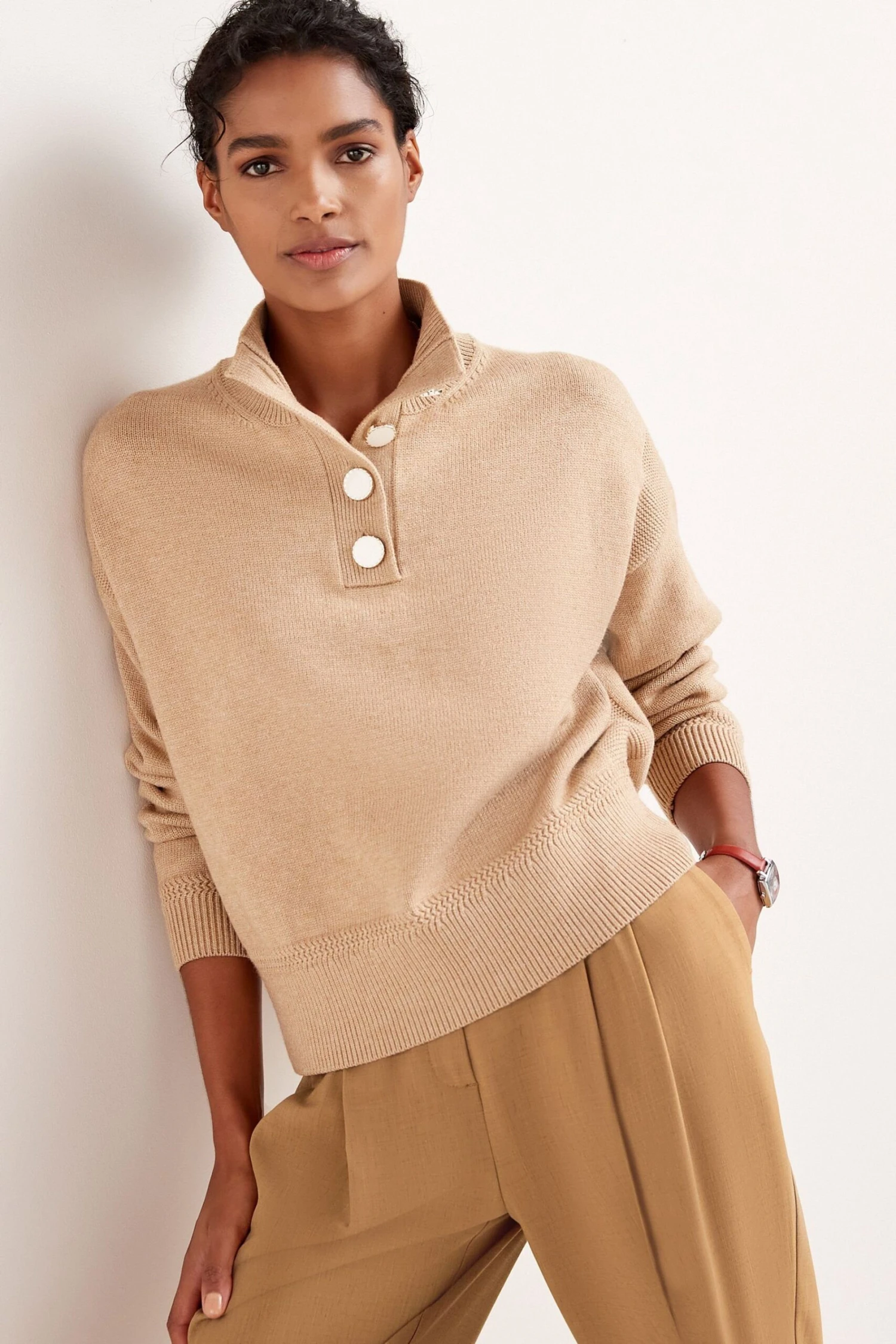 Next Polokragenpullover »Hochgeschlossener Polo-Pullover Mit Knöpfen« (1-tlg) 2 Next Polokragenpullover »Hochgeschlossener Polo-Pullover Mit Knöpfen« (1-tlg) – Bild 2