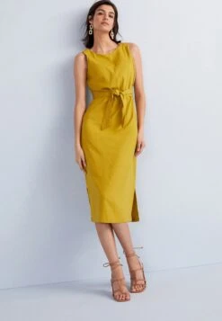 Next Midikleid Schickes Midikleid Aus Leinengemisch (1-tlg)
