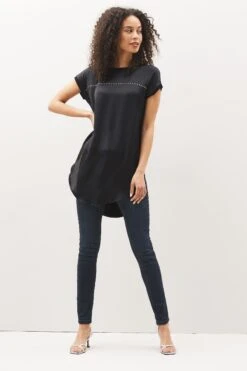 Next Longtunika »Tunikatop Mit Nieten, Web-Front + Jersey-Rückseite« (1-tlg) -Next Geschäft 532d50b8 ee13 5419 9d5a c3ba2fe165a3