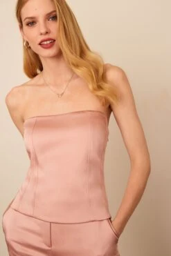 Next Bandeautop Satinbluse Mit Schnürung (1-tlg)