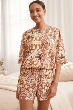 Next Pyjama Gewebter Pyjama Mit Shorts Und Ballonsaum (2 Tlg) -Next Geschäft 5ec4a9f6 857f 5a35 9193 deba7343ccb2