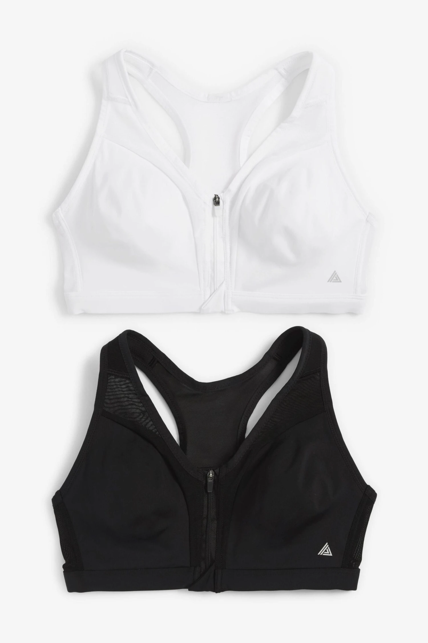 Schwarz/weiß - Next Active Sport-BHs Mit Reißverschluss Vorne Und Starkem Halt Im 2er-Pack 1 Schwarz/weiß - Next Active Sport-BHs Mit Reißverschluss Vorne Und Starkem Halt Im 2er-Pack