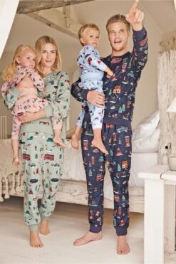 Marineblau - Next Herren Pyjama Mit Londoner Bus, Teil Der Familienkollektion -Next Geschäft 660268s5