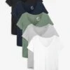 Next T-Shirt Lässige T-Shirts Mit V-Ausschnitt Im 5-Pack (5-tlg)