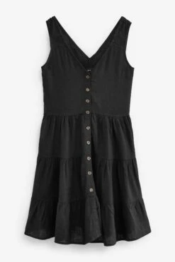 Next Sommerkleid »Durchgeknöpftes Kleid Aus Leinenmischgewebe« (1-tlg)