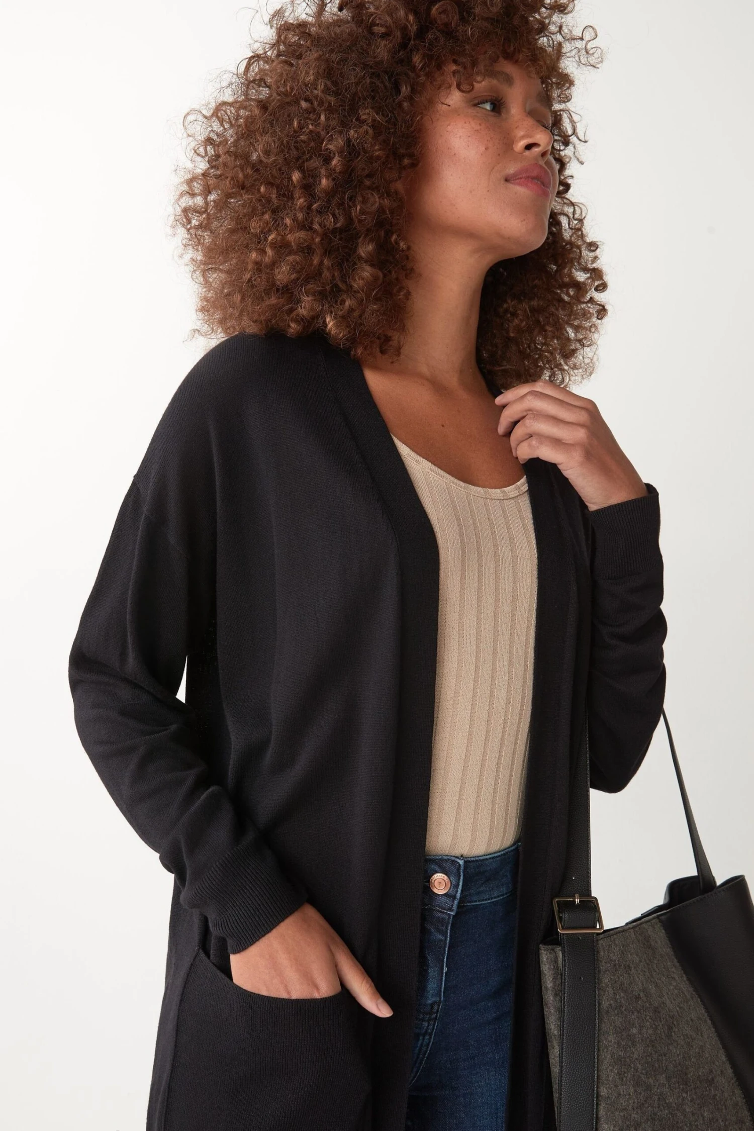 Next Strickjacke Lange Strickjacke (1-tlg) 3 Next Strickjacke Lange Strickjacke (1-tlg) – Bild 3