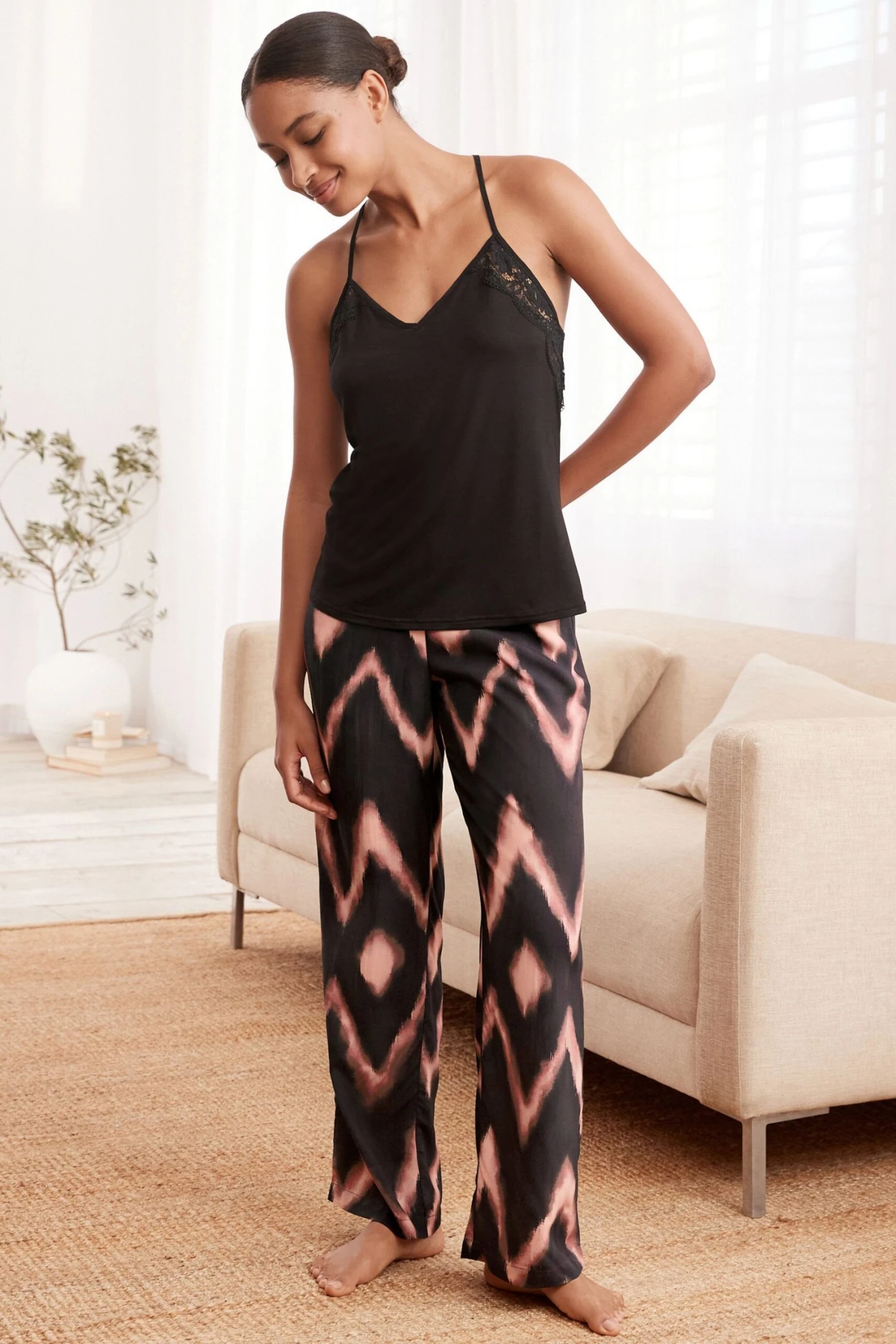 Next Pyjama Satin-Schlafanzug Mit Trägertop (2 Tlg) 5 Next Pyjama Satin-Schlafanzug Mit Trägertop (2 Tlg) – Bild 5