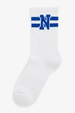 Weiß - Next Sports Socken Im College-Stil Mit Gepolsterter Sohle Im 4er-Pack -Next Geschäft 804396s3