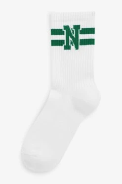 Weiß - Next Sports Socken Im College-Stil Mit Gepolsterter Sohle Im 4er-Pack -Next Geschäft 804396s4