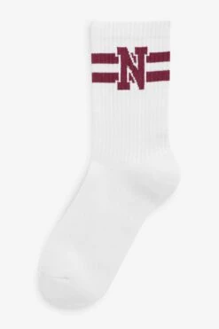 Weiß - Next Sports Socken Im College-Stil Mit Gepolsterter Sohle Im 4er-Pack -Next Geschäft 804396s5