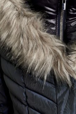 Next Wattierter Mantel Mit Fellimitat-Besatz -Next Geschäft 840679s7