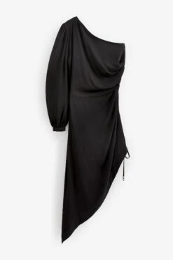 Next Midikleid Rüschen-Midikleid Mit One-Shoulder-Design (1-tlg)