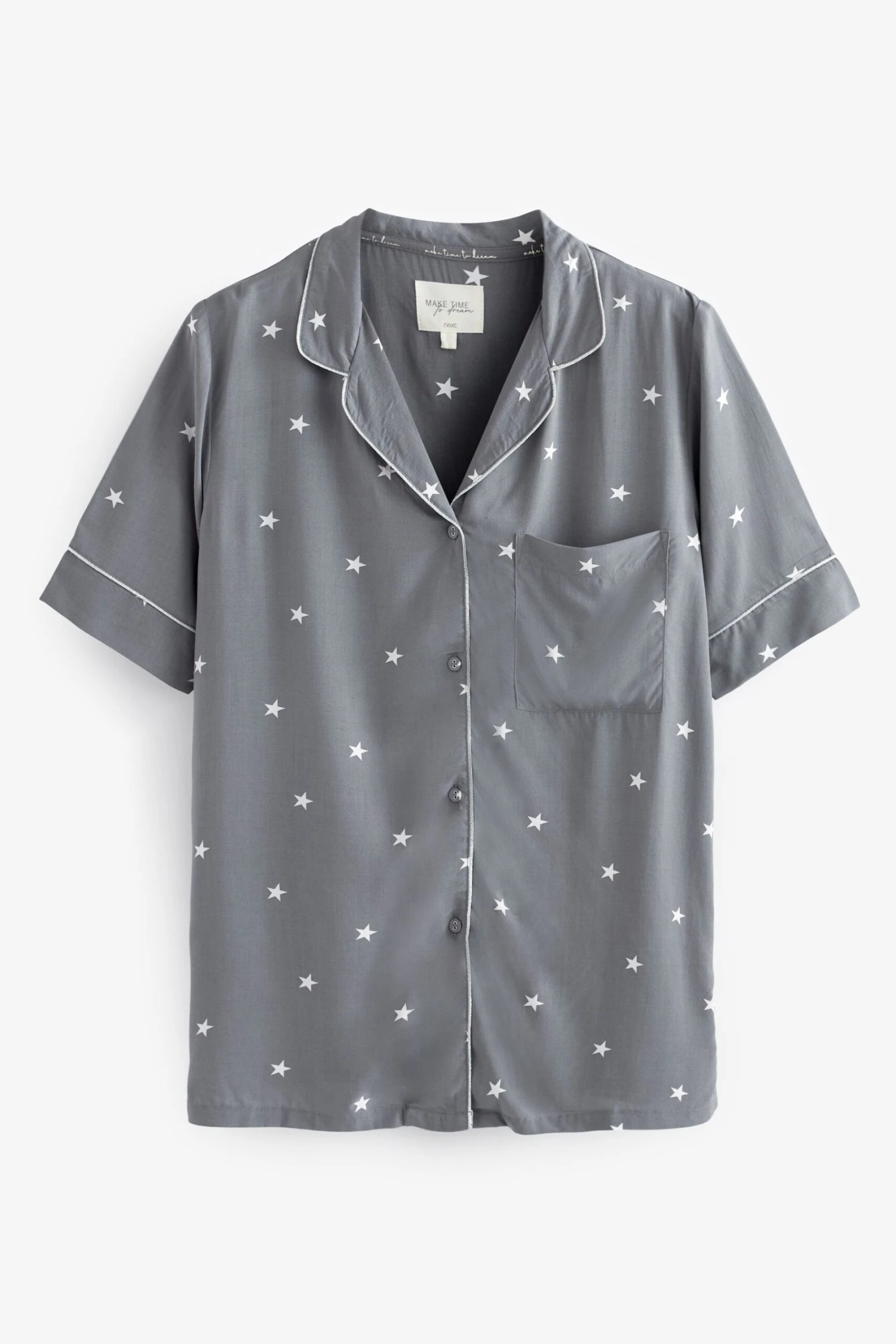 Next Pyjama Kurzes Geknöpftes Pyjama-Set Aus Gewebe (2 Tlg) 2 Next Pyjama Kurzes Geknöpftes Pyjama-Set Aus Gewebe (2 Tlg) – Bild 2