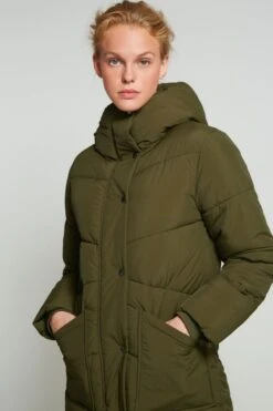 Next Steppmantel »Langer, Wattierter Mantel Mit Kapuze« (1-tlg)