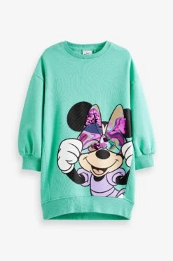 Minnie Mouse Lizenziert, Grün, Pailletten - Next Pulloverkleid (3-16yrs) -Next Geschäft A28981s2