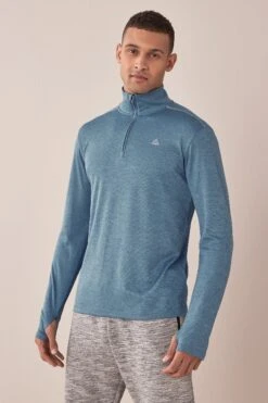 Blau - Langärmelig/RV-Kragen - Next Active Gym Set Mit Tops Und T-Shirts