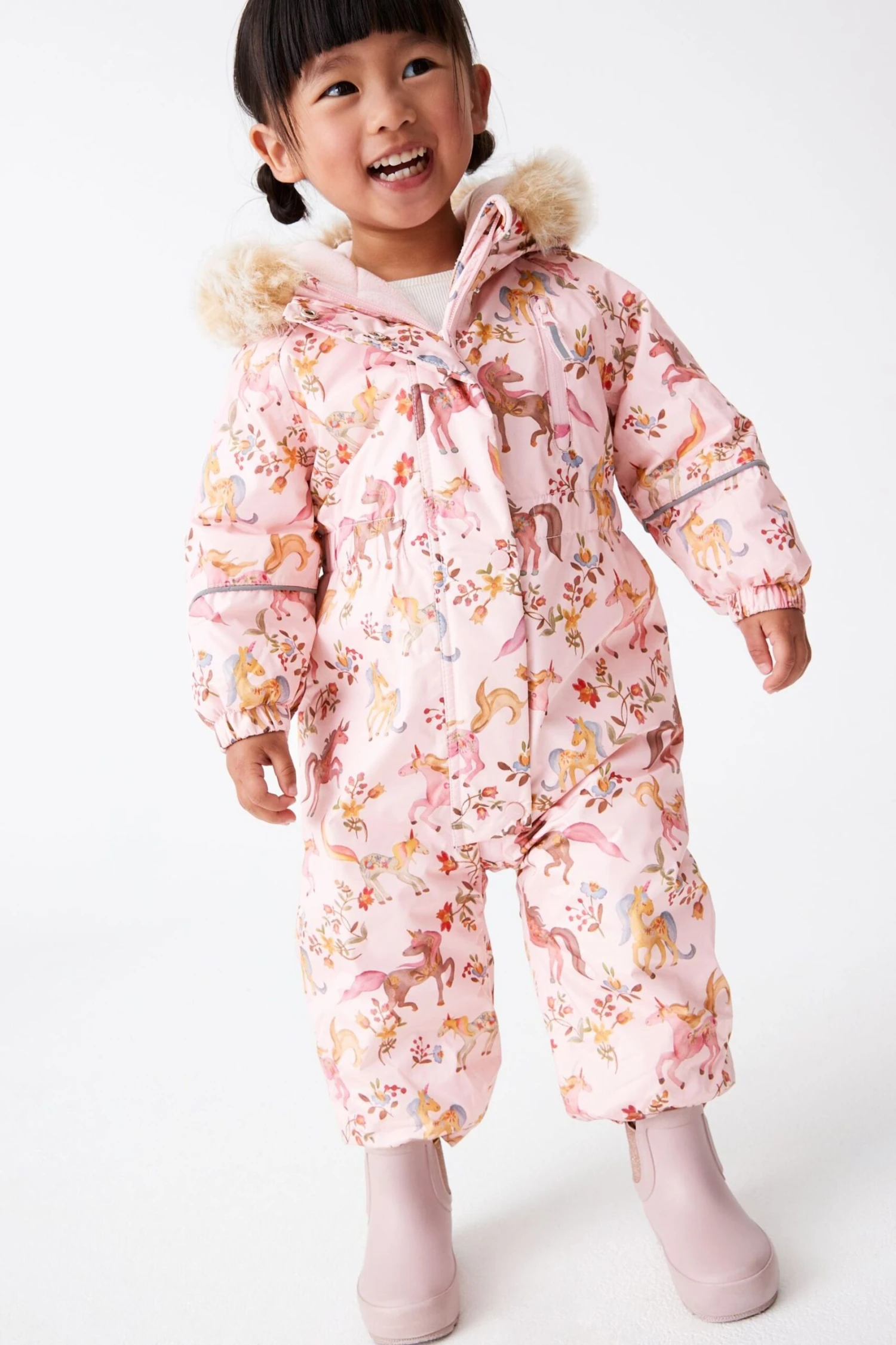 Pink - Next Wasserdichter Schneeanzug Mit Einhornprint (3 Monate Bis 7 Jahre) 1 Pink - Next Wasserdichter Schneeanzug Mit Einhornprint (3 Monate Bis 7 Jahre)