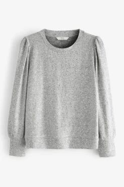 Next Bequemer Pullover Mit Puffärmeln Und Pailletten -Next Geschäft A85395s5