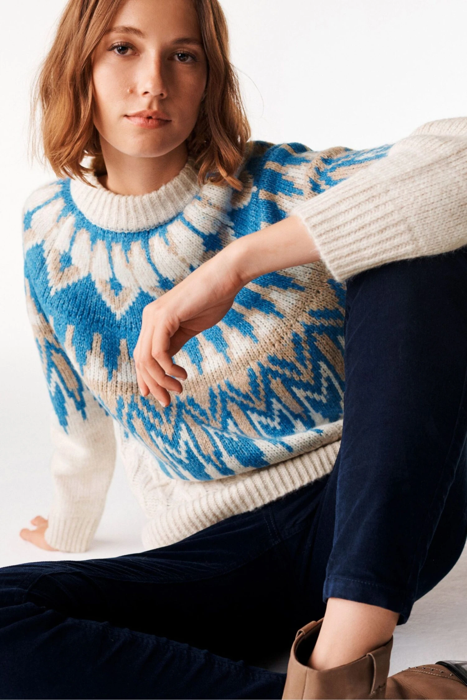 Blau-weiß - Next Tunikapullover Mit Norwegermuster 1 Blau-weiß - Next Tunikapullover Mit Norwegermuster