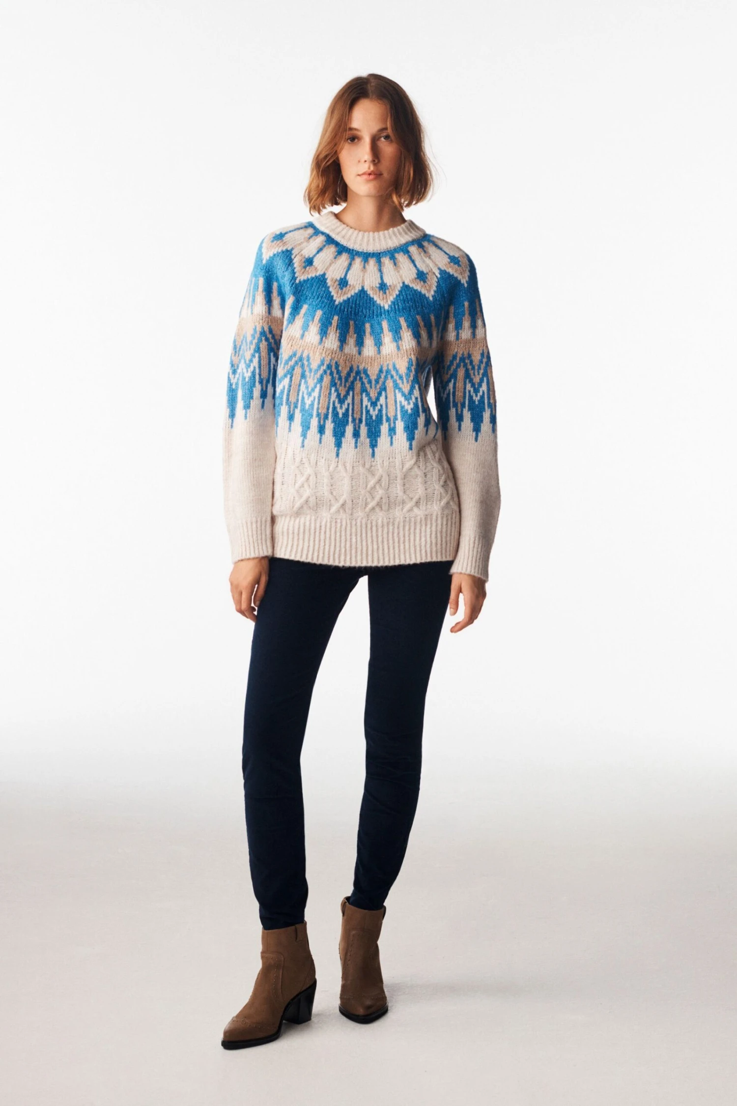 Blau-weiß - Next Tunikapullover Mit Norwegermuster 2 Blau-weiß - Next Tunikapullover Mit Norwegermuster – Bild 2
