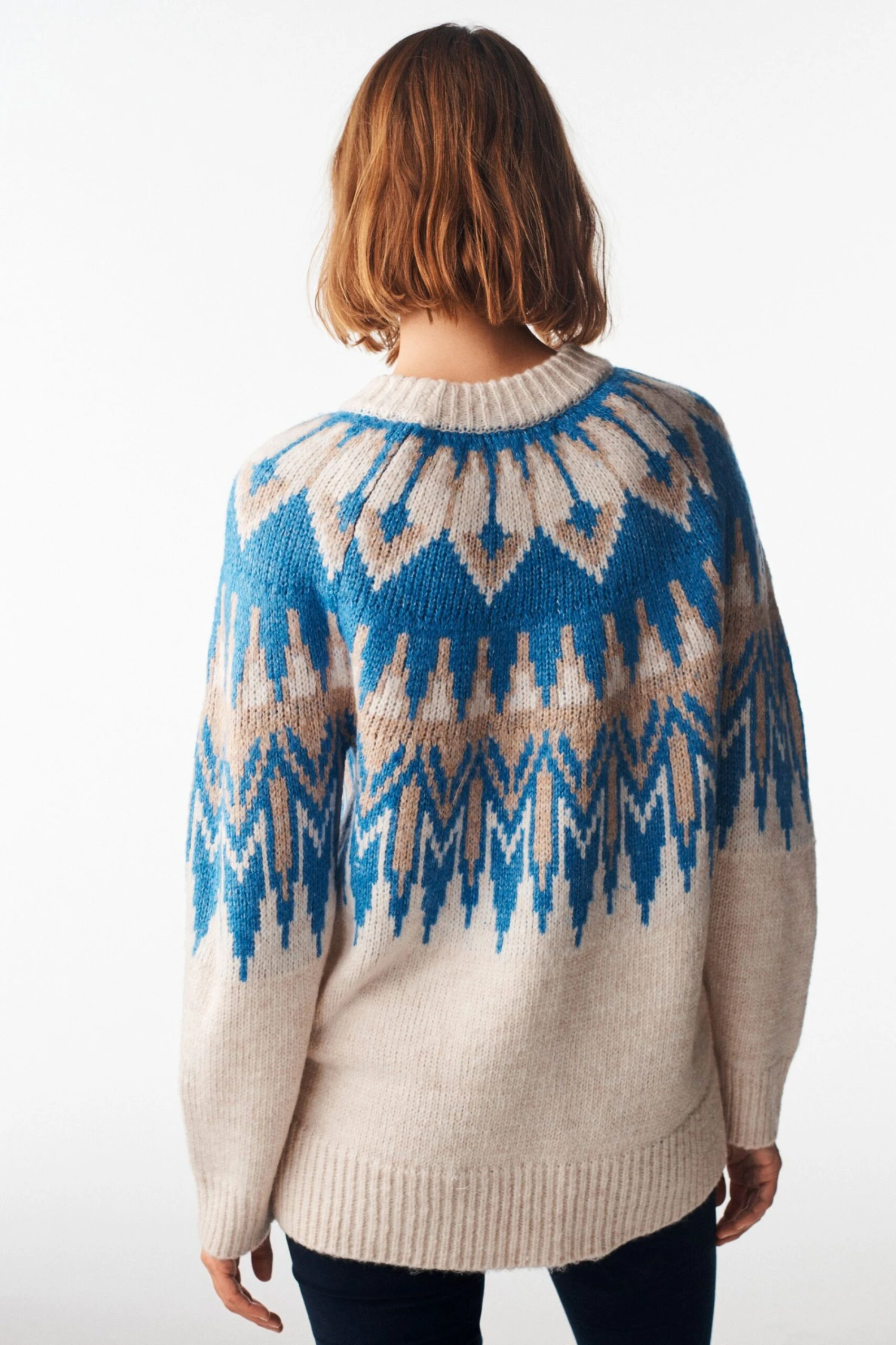 Blau-weiß - Next Tunikapullover Mit Norwegermuster 3 Blau-weiß - Next Tunikapullover Mit Norwegermuster – Bild 3