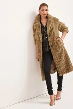 Next Teddy-Mantel Aus Fellimitat-Mix -Next Geschäft A89 840s3