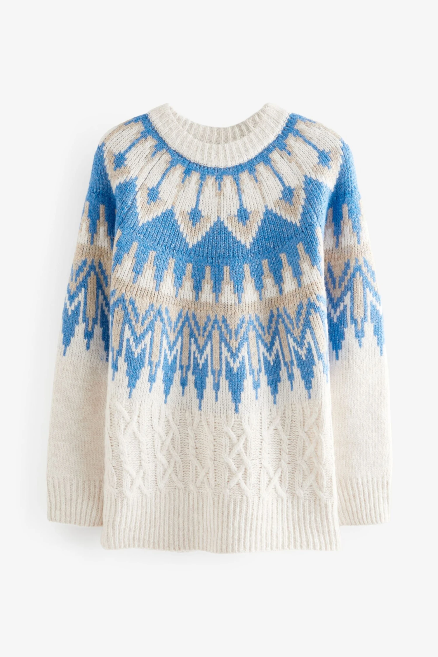 Blau-weiß - Next Tunikapullover Mit Norwegermuster 5 Blau-weiß - Next Tunikapullover Mit Norwegermuster – Bild 5