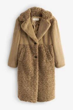 Next Teddy-Mantel Aus Fellimitat-Mix -Next Geschäft A89840s5