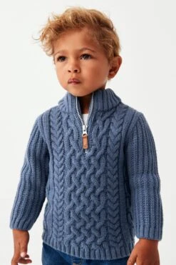 Next Zopfstrickpullover Mit RV-Kragen (3 Monate Bis 7 Jahre)