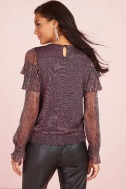 Next Rüschentop Mit Glitzer -Next Geschäft C50 396s3