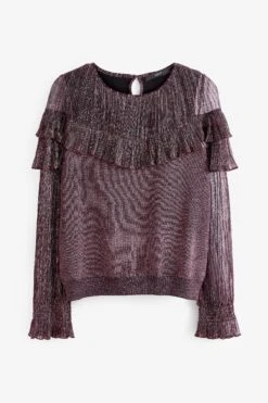 Next Rüschentop Mit Glitzer -Next Geschäft C50396s5