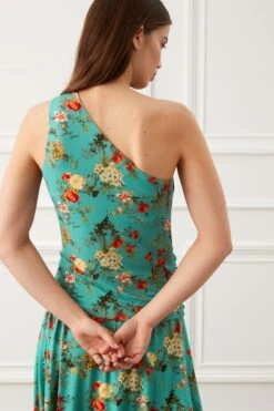 Petrol/Blau Geblümt - Preen X Next One-Shoulder-Top Mit Raffung -Next Geschäft C57 734s3