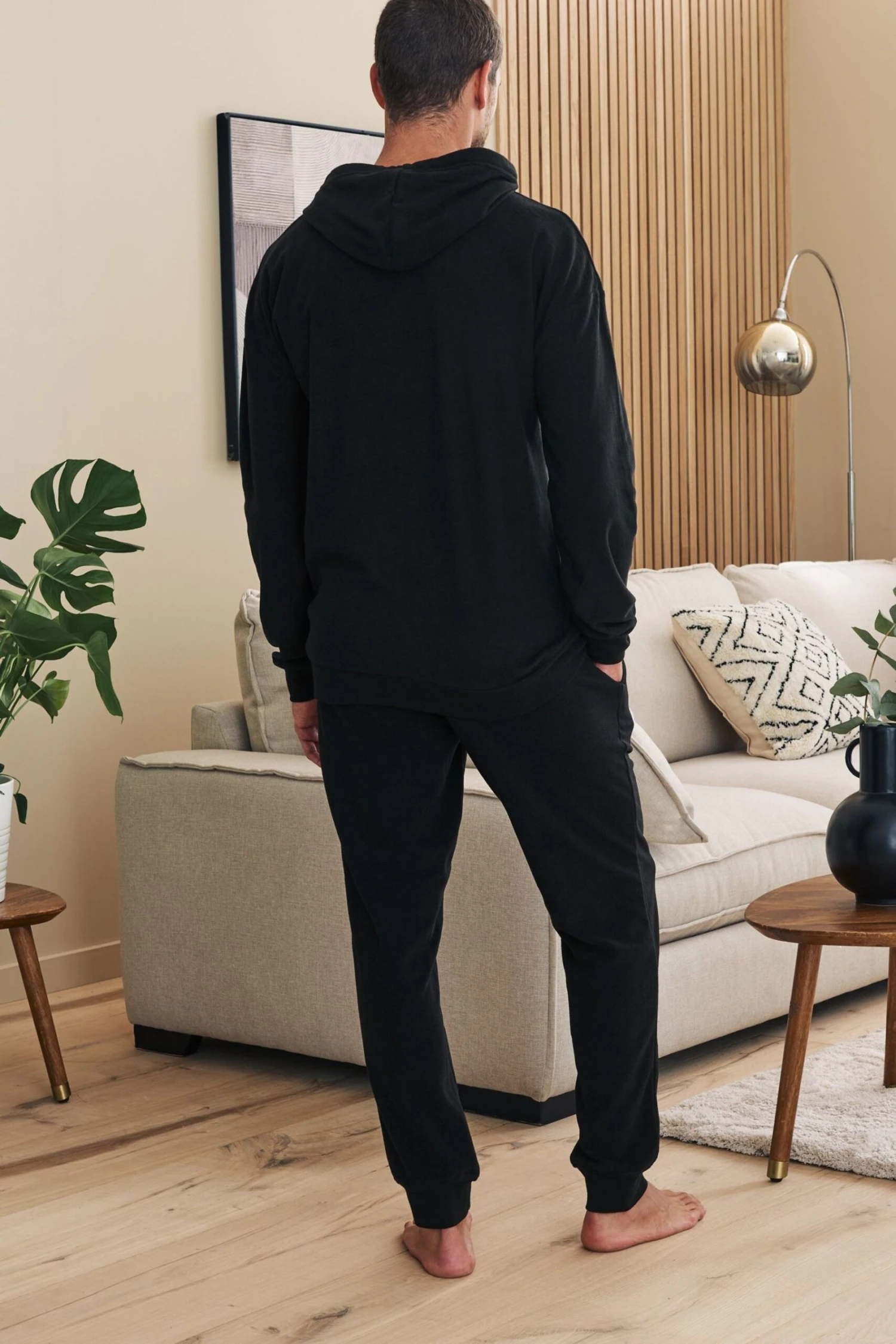 Schwarz - Next Thermo-Pyjama Mit Kapuze 2 Schwarz - Next Thermo-Pyjama Mit Kapuze – Bild 2