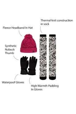 Pink - Dare 2b X Next Skiset Mit Mütze, Handschuhe Und Socken Für Damen -Next Geschäft D25932s3