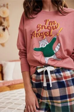 Karos - Next Damen Festive Friend Pyjama, Teil Der Familienkollektion 13 Karos - Next Damen Festive Friend Pyjama, Teil Der Familienkollektion -Next Geschäft M00 057s4