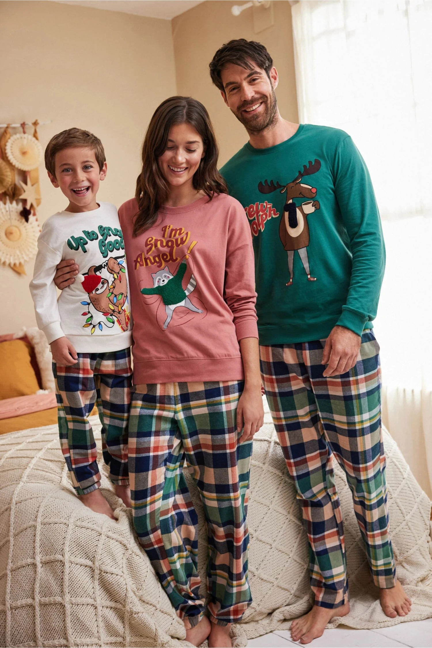 Karos - Next Damen Festive Friend Pyjama, Teil Der Familienkollektion 5 Karos - Next Damen Festive Friend Pyjama, Teil Der Familienkollektion – Bild 5