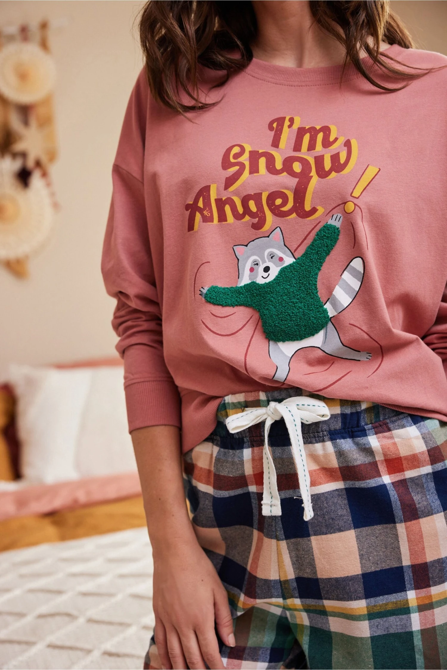 Karos - Next Damen Festive Friend Pyjama, Teil Der Familienkollektion 9 Karos - Next Damen Festive Friend Pyjama, Teil Der Familienkollektion – Bild 9